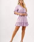 ATHENA LAVENDER SHORT DRESS