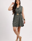 JANEIRO HUNTER GREEN SHORT DRESS