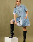 ROMINA LIGHT BLUE CASUAL DRESS