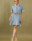 ROMINA LIGHT BLUE CASUAL DRESS