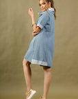 ROMINA LIGHT BLUE CASUAL DRESS