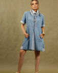 ROMINA LIGHT BLUE CASUAL DRESS